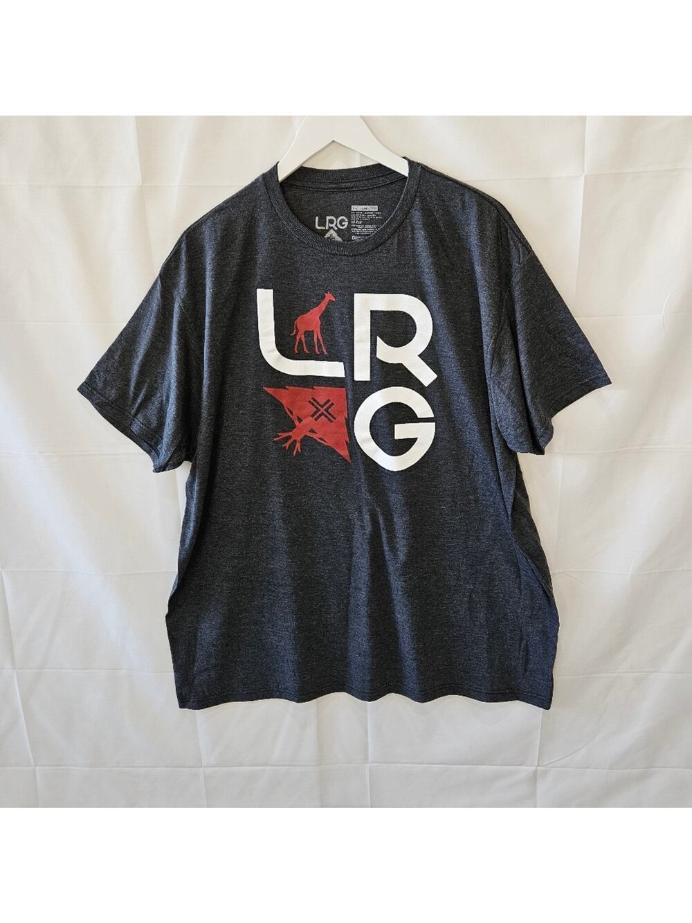 LRG Lifted Research Group Dark Gray Giraffe Short Sleeve Shirt XXL